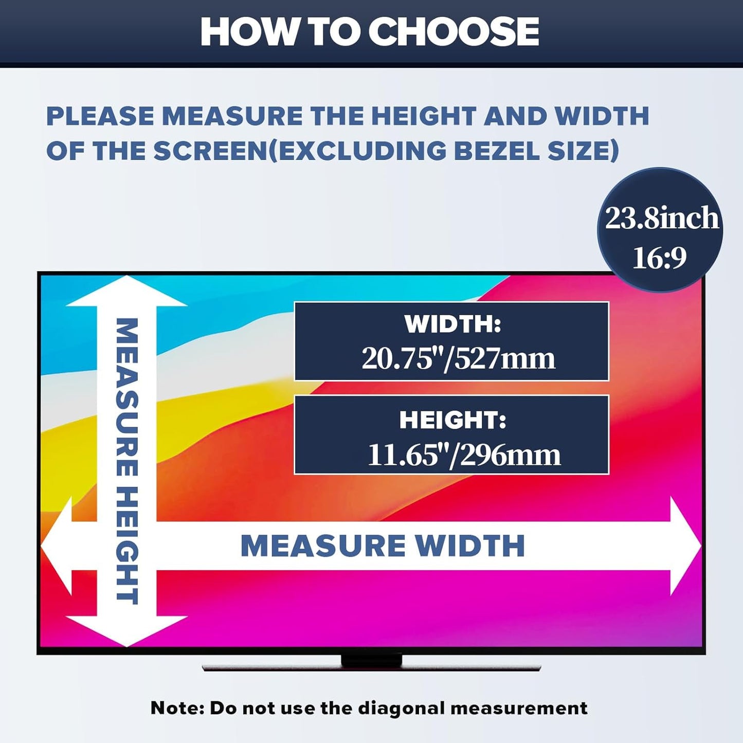 [2-Pack] HD Computer Privacy Screen 23.8 inch, Upgraded Computer Privacy Screen for 16:9 Widescreen Removable Anti Glare Computer Screen Cover and Blue Light UV-Blocking Screen Privacy Filter