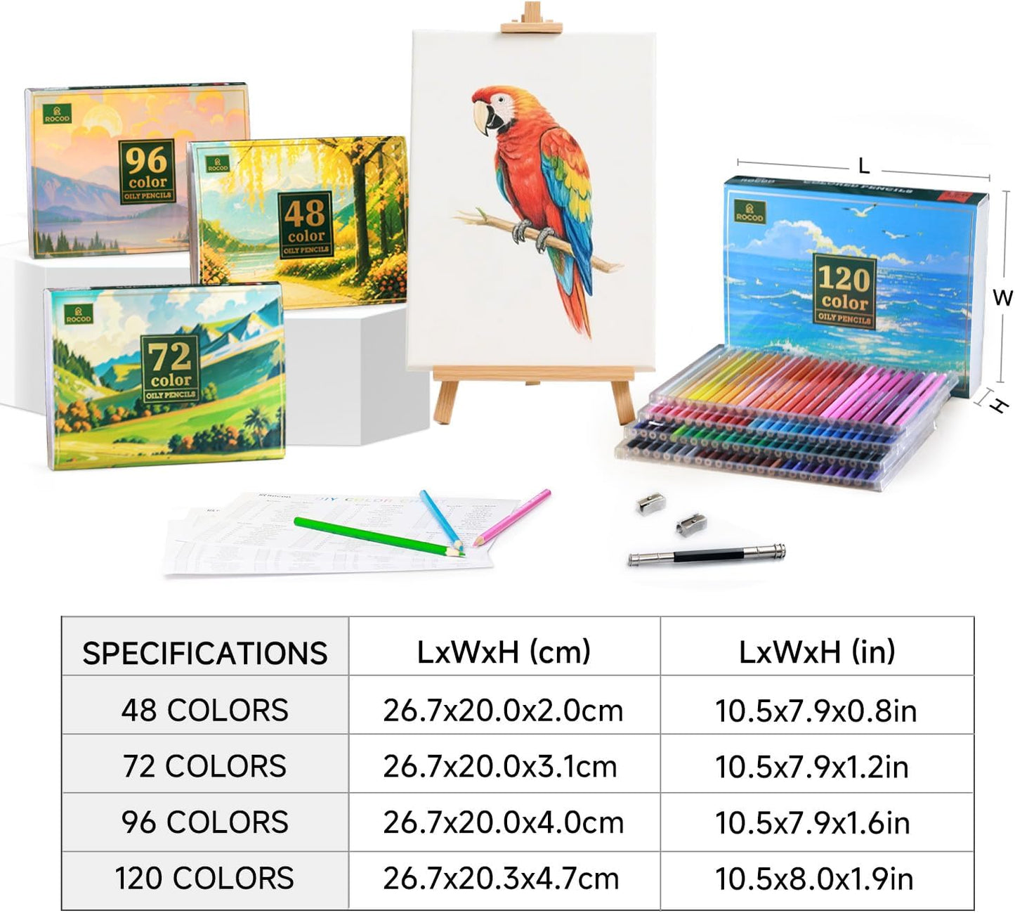 120 Colored Pencils Professional Coloring Pencil Sketch Colored Drawing Pencils Artist Color Pencil for Kids and Adults Coloring Art Color Pencil Set