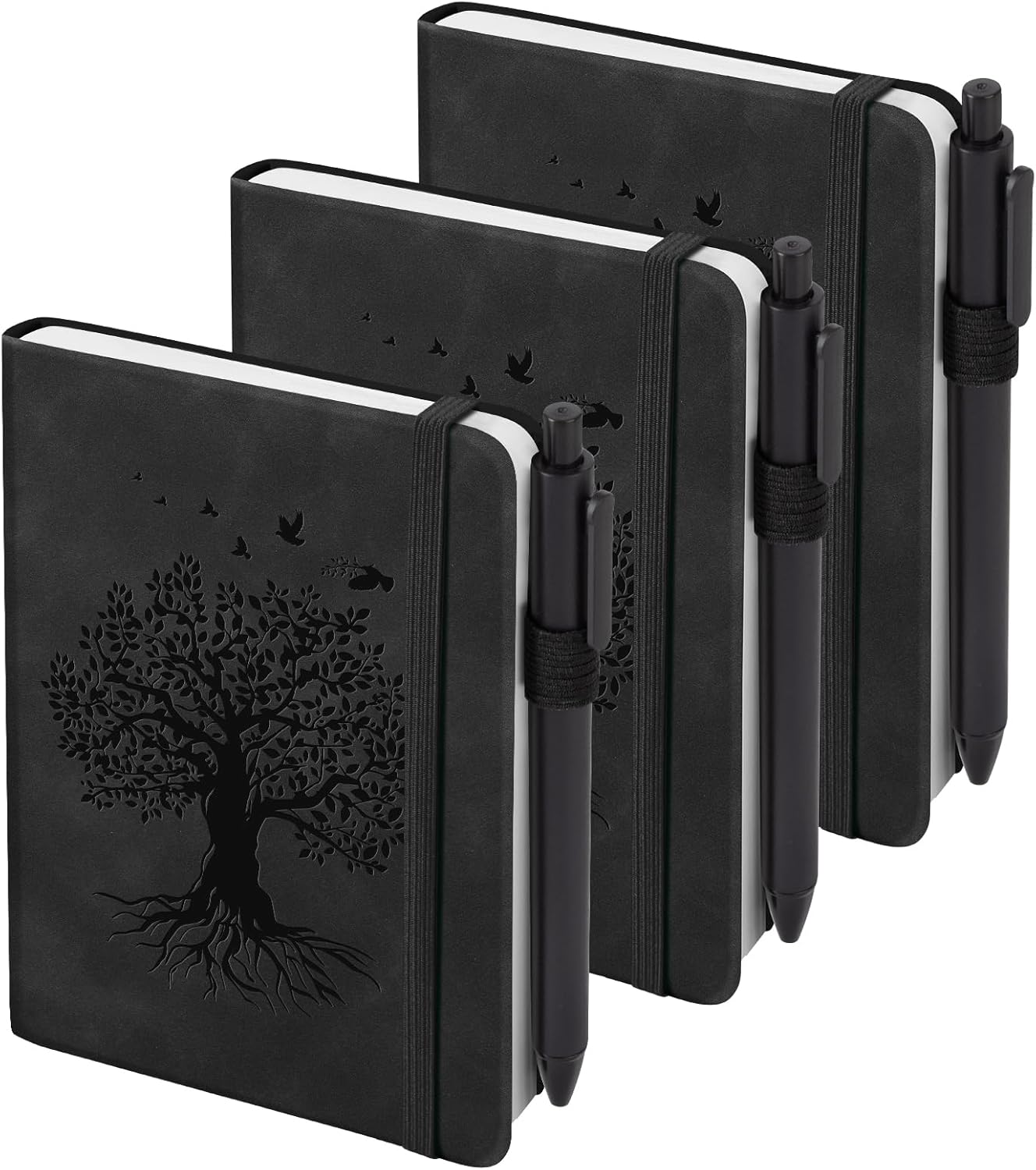 3 Pack Pocket Journaling Notebooks, A6 Small Notebook For Note Taking Journaling Notebooks Journals For Writing Mini Note Pads With Pen Holder 120 Pages 100 GSM Thick Paper