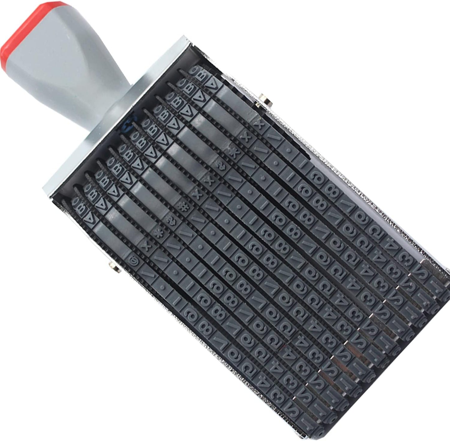 ZENG 11-Digit Adjustable Roller Stamp - Customizable Alphabet (A-Z), Numbers (0-9) & Symbols for Office, School, Packaging (60x4.5mm Imprint, Multicolor)