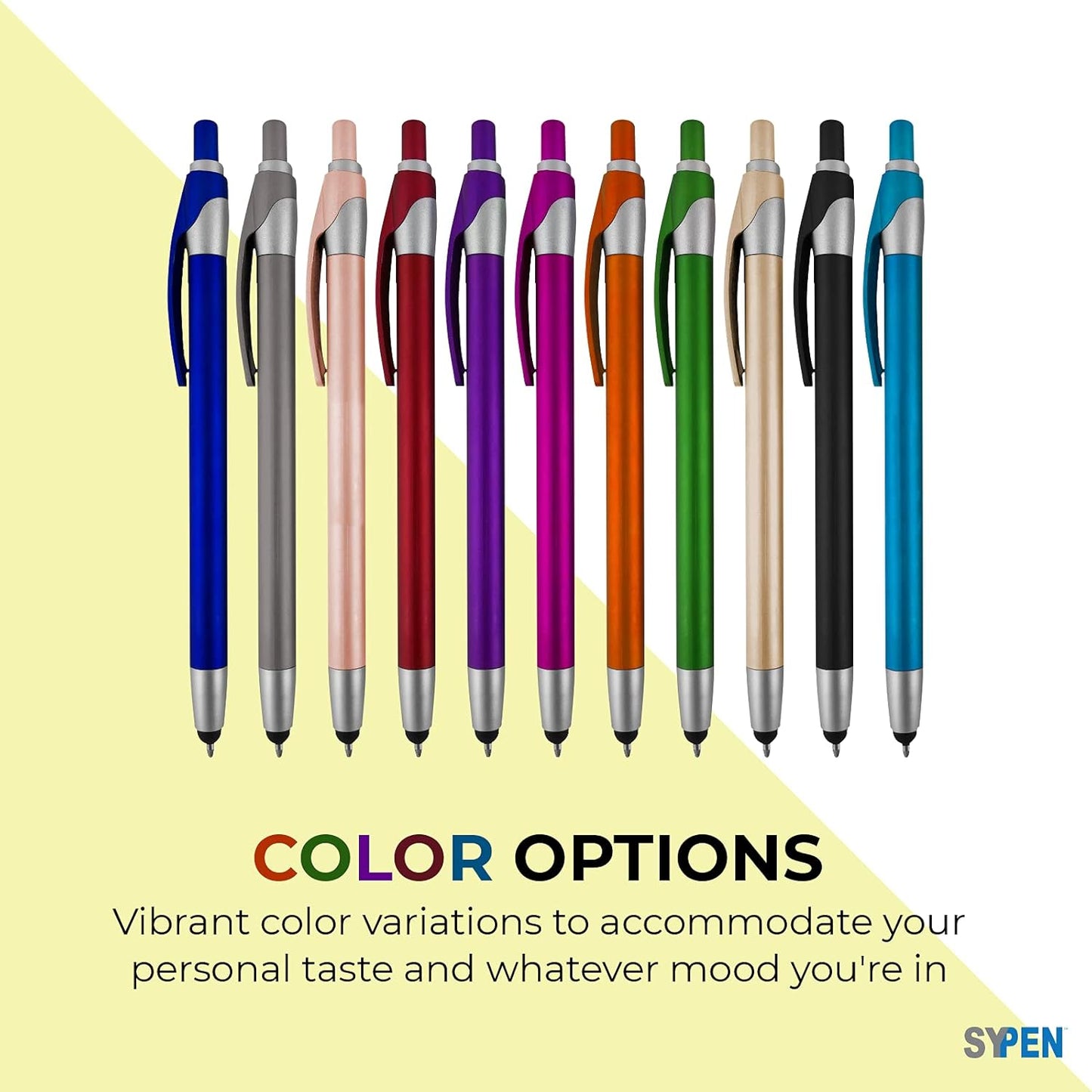 Personalized with Your Custom Logo or Text Pens-Pack of 300- for Marketing, Parties, and Events, 2 in 1 Capacitive Stylus & Ballpoint Pen Compatible with Touchscreen Devices, Black Ink, Teal Pens
