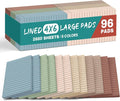 Lined Sticky Notes, 96 Pads, 4x6 Inches, Large Sticky Notes by Taja