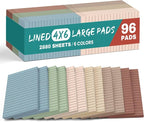 Lined Sticky Notes, 96 Pads, 4x6 Inches, Large Sticky Notes by Taja