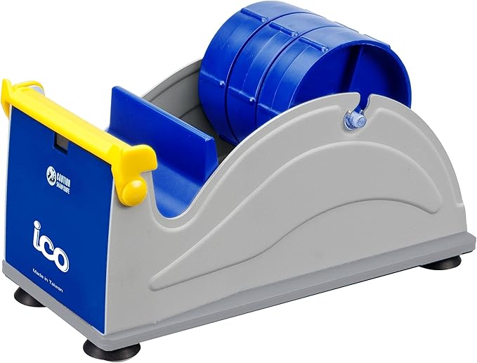 ICO by Excell Triple Premium Extra Wide Metal Multi-Rolls Desktop Tape Dispenser by ICO