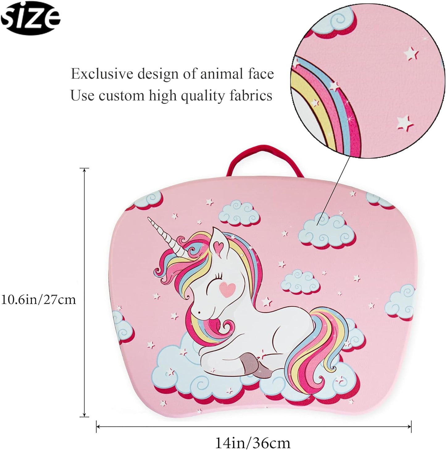 Pets Lap Desk - Lapdesk Fits up to 11.6 Inch laptops - Drawing Table and Craft Desk (1-Unicorn)