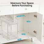 Vtopmart 2 Pack Plastic Larger Higher Bathroom Kitchen Under Sink Organizer - Image 6
