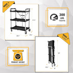 Olympia Tools 85-189 Pack N Roll Collapsible Service Cart, 300LB Capacity - Image 3