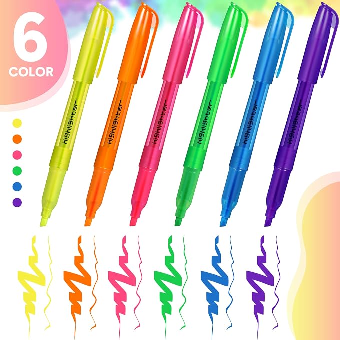Thenshop 300 Pcs Highlighters Bulk 6 Assorted Colors No Bleed Chisel Tip - Image 3