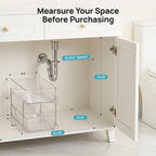 Vtopmart 2 Pack Larger Plastic Bathroom Under Sink Pull-Out Organizer - Image 6