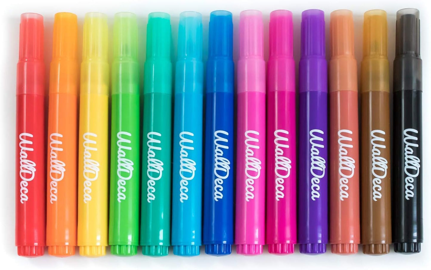 WallDeca Dry Erase Markers for Kids Non-toxic, 13 Pack, Washable, Colorful Pastel Colors, Fine Tip Skinny Pens, Thin Whiteboard Low Odor Markers for Toddlers, Vibrant and Quick Dry