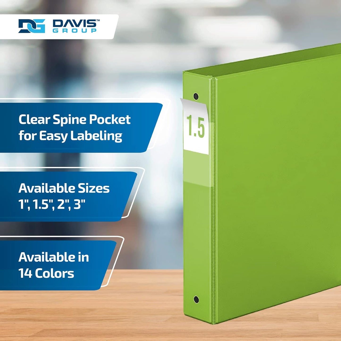 Premium Economy 6-Pack 3-Ring Binders for School or Office, Round-Ring Binders, 1.5 Inch, Lime Green