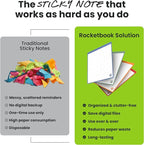 Rocketbook Reusable Sticky Notes, Restick and Reorganize Memo Pads, 16 - Image 6