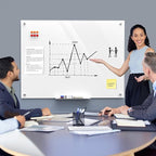 MaxGear Glass Whiteboard Wall Mounted, Frameless Magnetic Dry Erase Board - Image 2