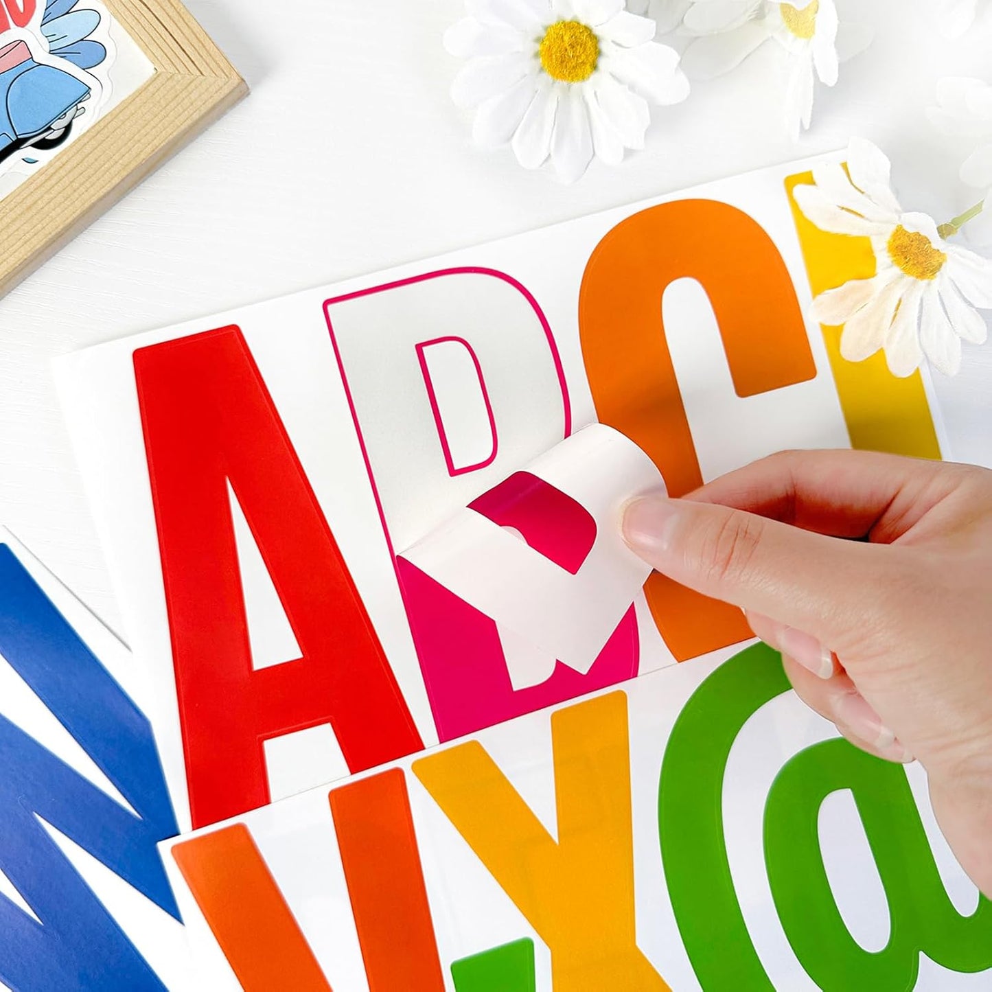 305 Pcs Waterproof 5" Vinyl Alphabet & Number Stickers - Self-Adhesive for Mailboxes, Windows, Doors, Signs, Vehicles, and More (Colored, 5 Inch)