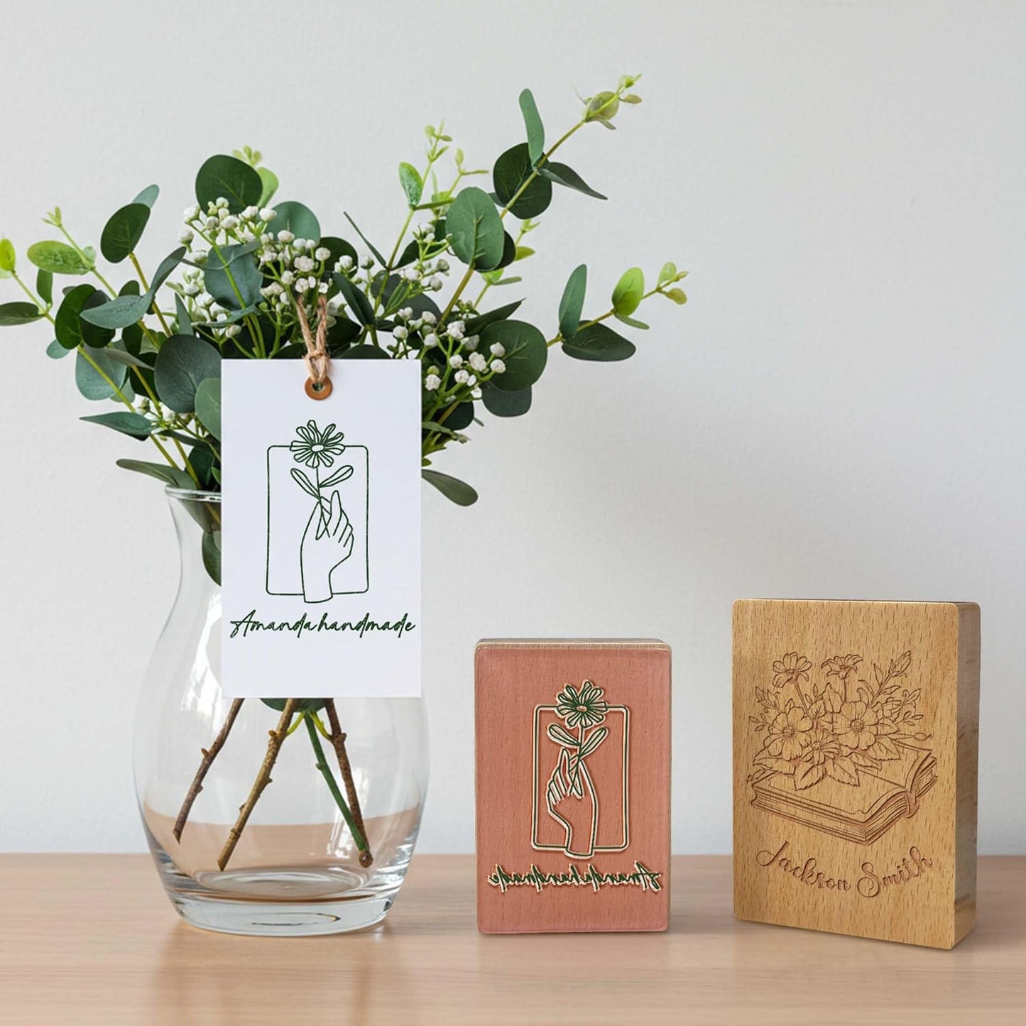 Custom Logo Stamp - Personalized Rubber Stamp - Multiple Size Options Available - Upload Your Logo (3"x4")