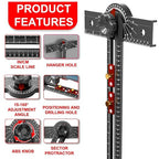 29 Inch Woodworking T Square Ruler, Aluminum Alloy, Adjustable Angle 15-165° - Image 2