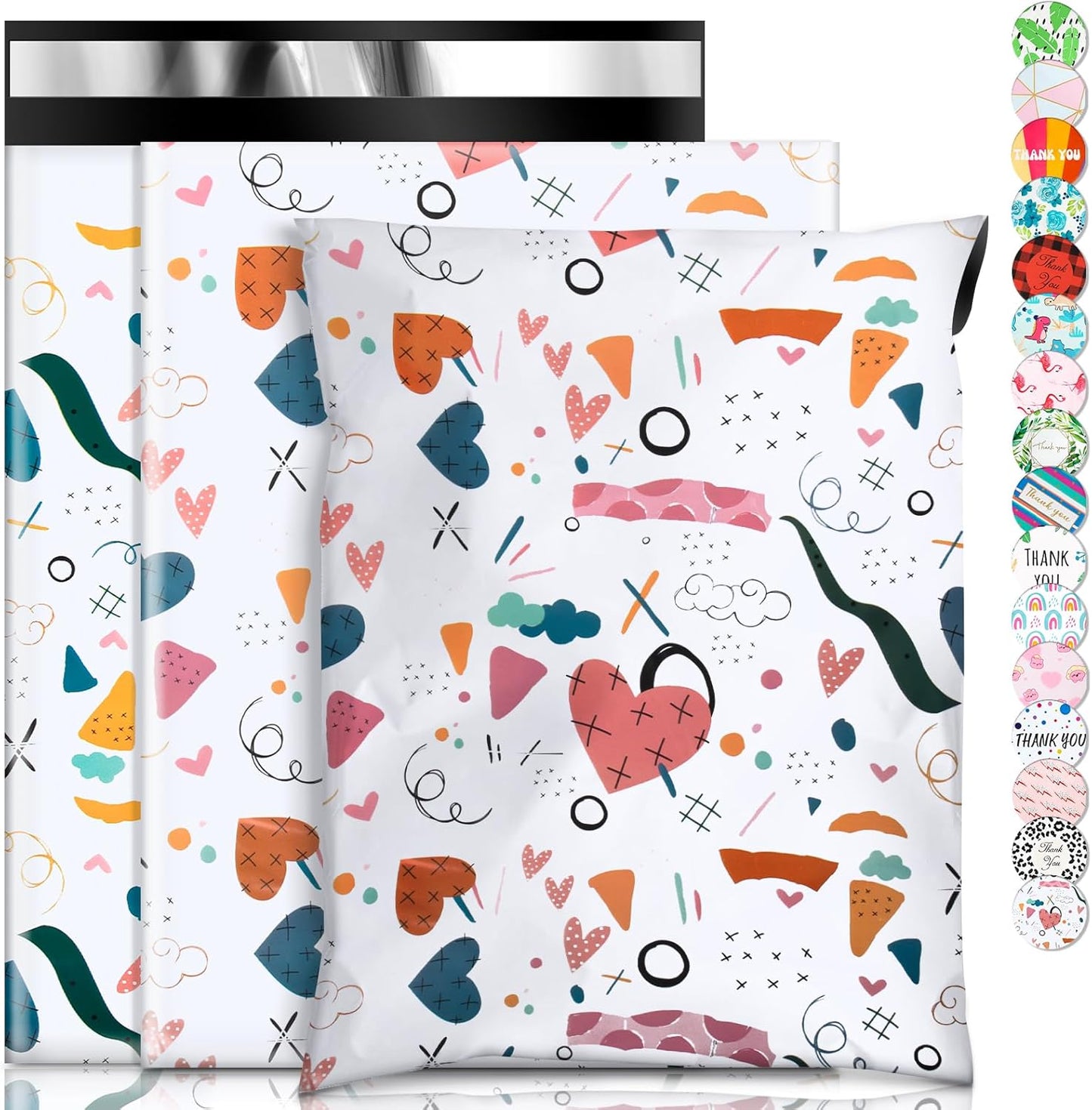 Oududianzi Poly Mailers 6X9, 50Pack Shipping Bags, Shipping Envelopes, Plastic Packaging Bags, Self-Seal Polymailers, Mailing Poly Bags for Business, Clothing - Graffiti