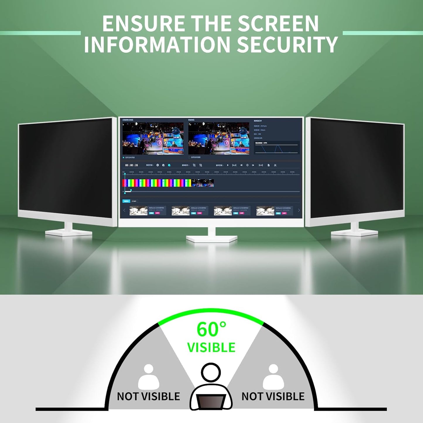 34 Inch Curved Computer Privacy Screen Filter for 21:9 Widescreen Computer Monitor Screen Protector Computer Screen Privacy Shield Anti Glare and Blue Light