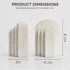 Heavy Duty Book Ends for Shelves, Decorative Book Stopper for Shelves, Resin - Image 3