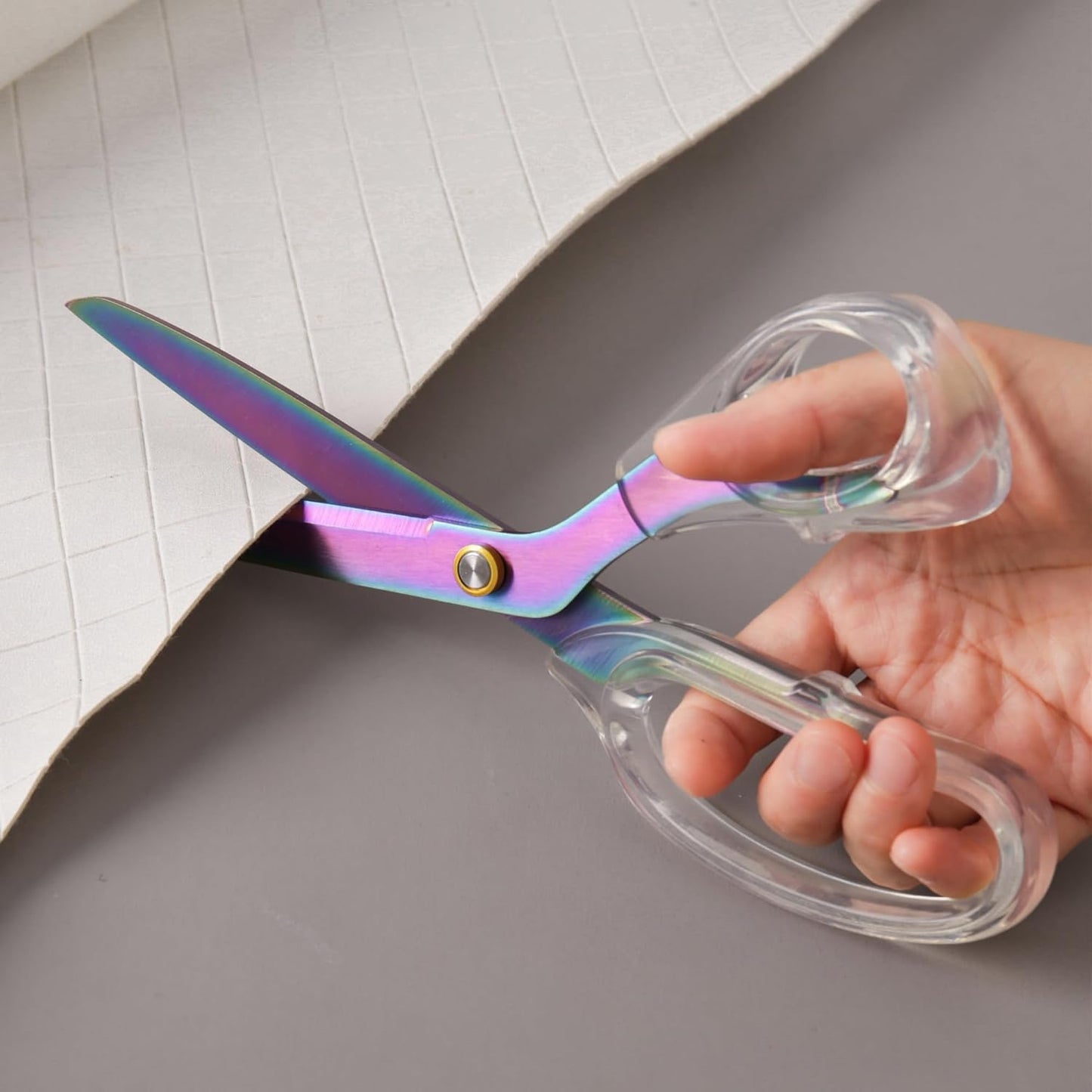 Acrylic Scissors, 9” Ultra-Sharp Titanium Coated Blades and Sharp All-Purpose Scissor, Sewing Scissors, Office Scissor, Comfortable Handle Design, Versatile Usage