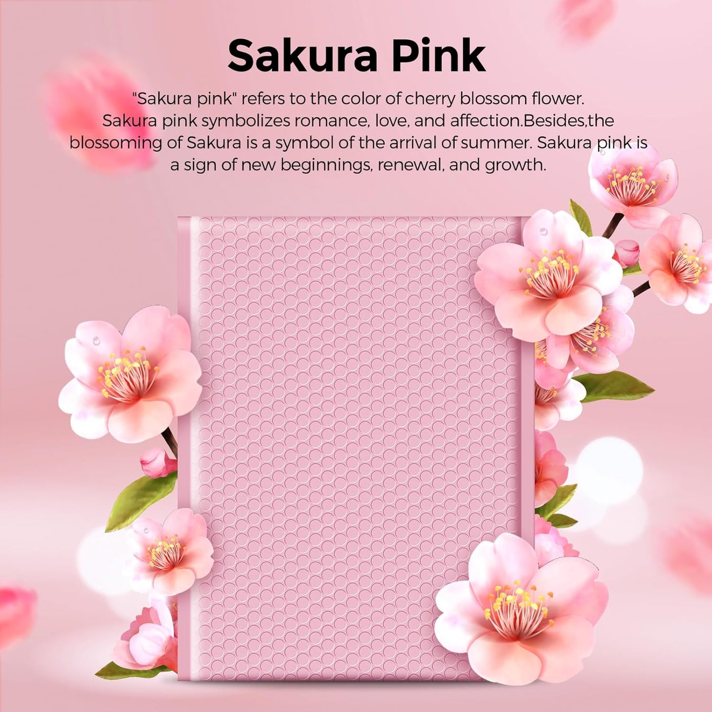 Metronic 40 Pack Bubble Mailers 10.5x16 ", Light Pink, Strong Adhesion Bubble Envelope, WaterProof #5 for Small Businesses, Bubble Mailers Usable Size 10.5x15