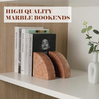 Karibiber Marble Bookend for Shelves, Non-Skid Bookends for Heavy Books - Image 5