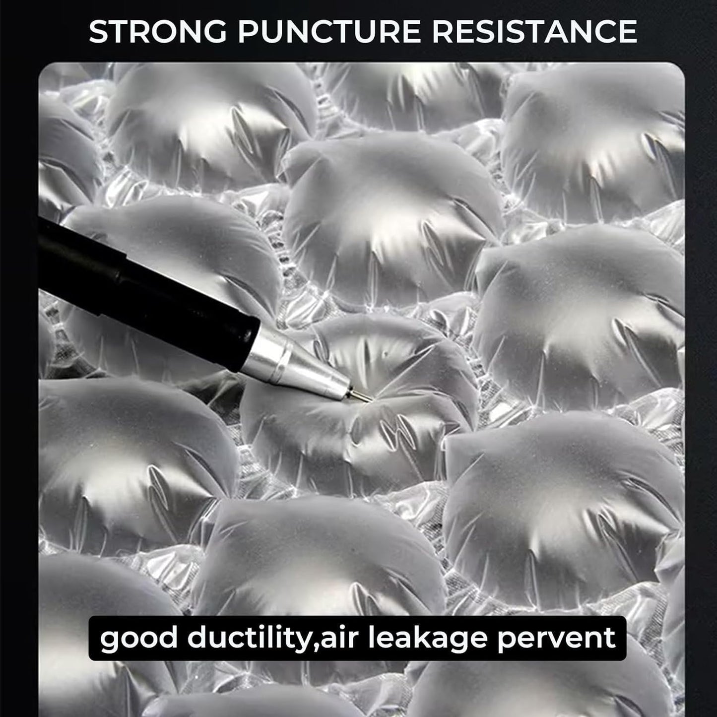 Air Cushion Film, 985Ft Roll Bubble Bags Film, Bubble Cushioning Wrap for Gaps Filling & Cushioning, Anti-Shock, Moisture Resistant, High Air Tightness, 16 Inch Width