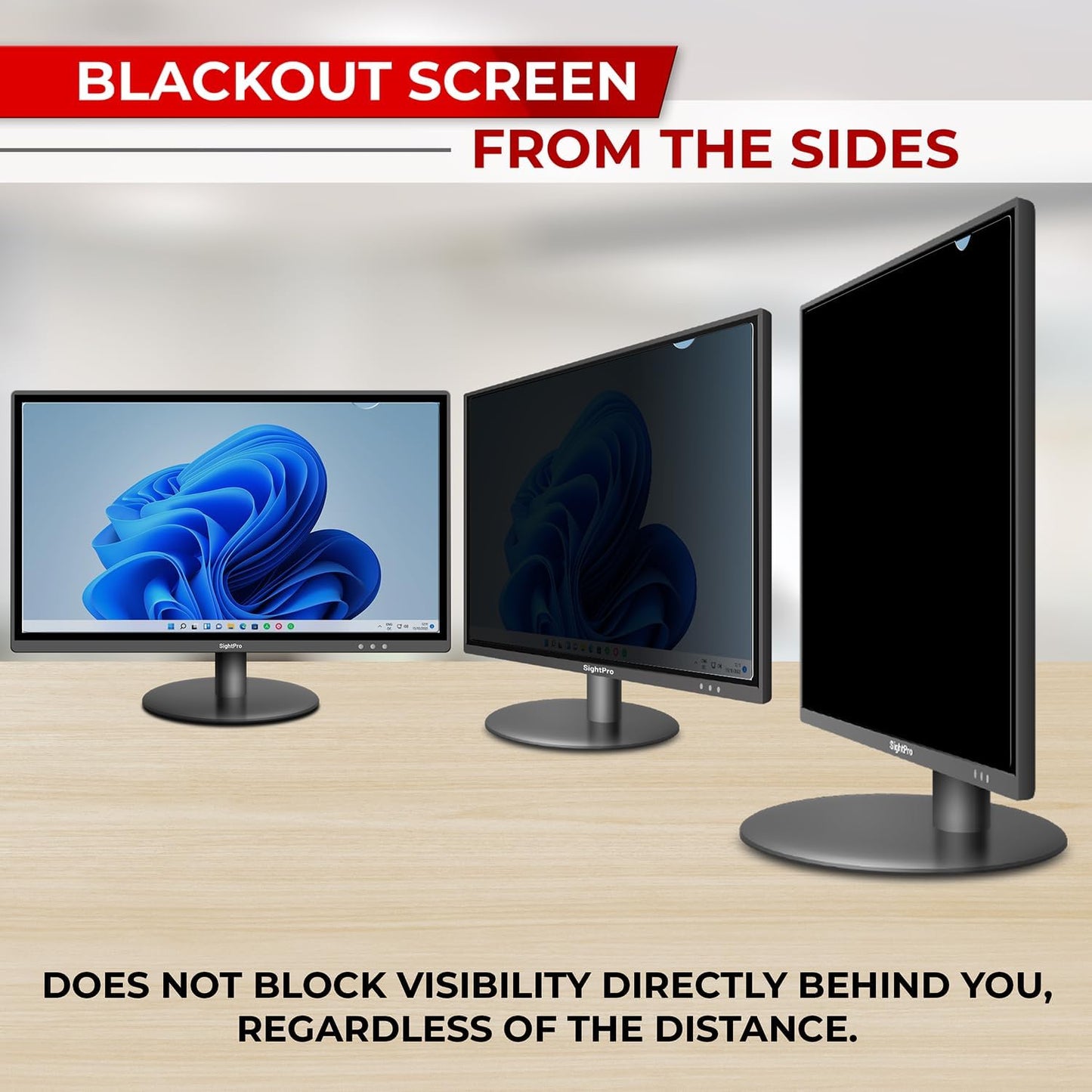 21.5 Inch 16:9 Computer Privacy Screen Filter for Monitor - Privacy Shield and Anti-Glare Protector