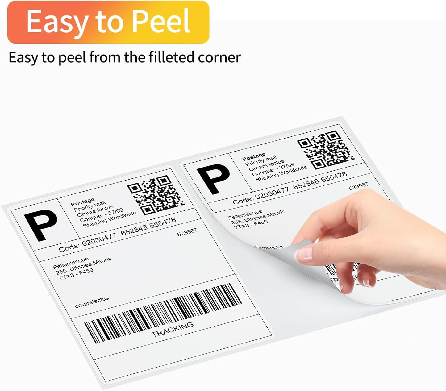 Coopaty Half Sheet Shipping Labels 8.5" x 5.5" Sticker Labels for Laser & Ink Jet Printers, 2 Per Page Self Adhesive Mailing Labels for Packages (8000 Labels)