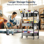 YASONIC 3 Tier Rolling Cart - Image 4