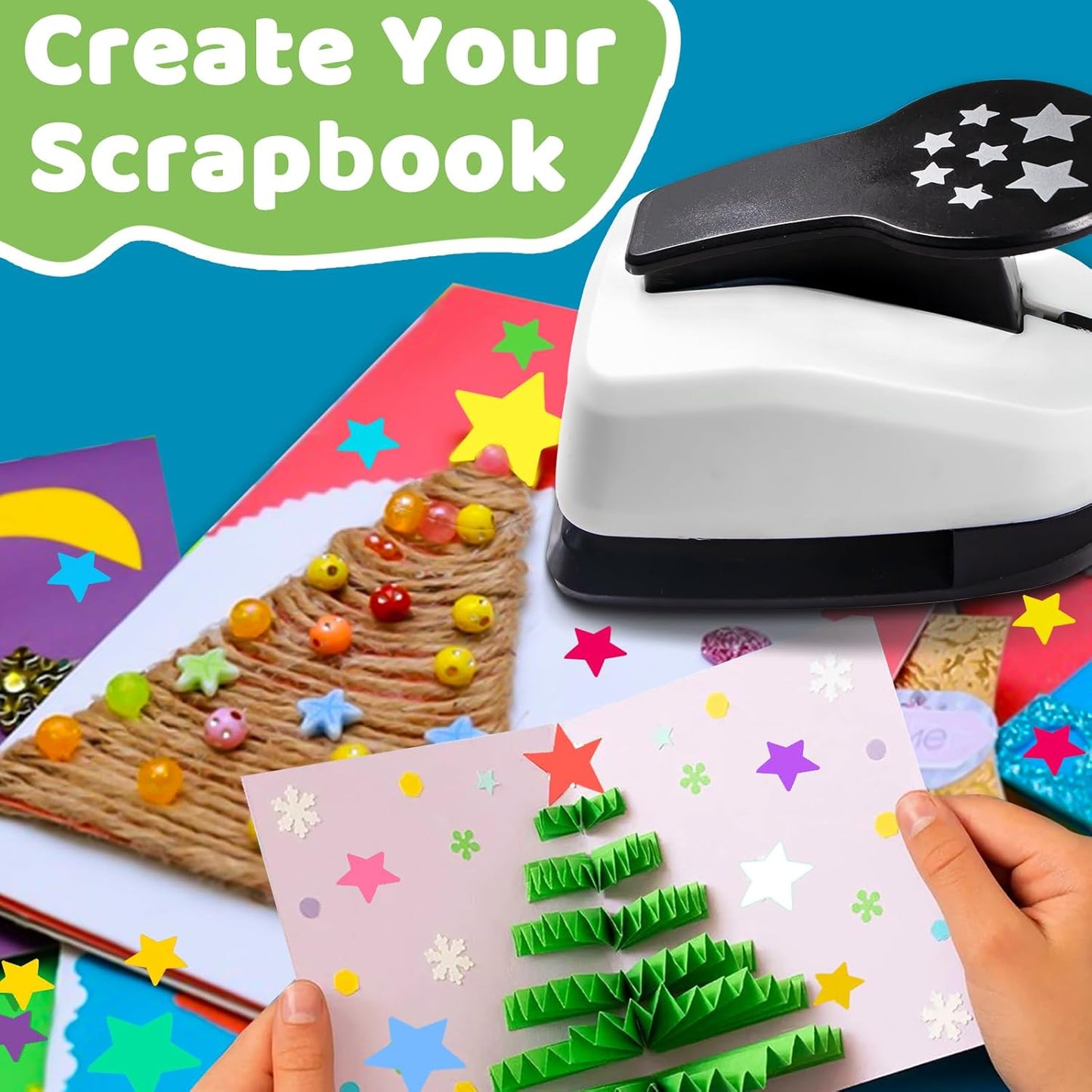 Star Hole Punch, Star Paper Punch, StarPunches, Shape Hole Punches, Stars Craft Puncher, Paper Shape Puncher, PaperPunchers for Crafting Shapes, Stars Lever Punchers for Scrapbooks
