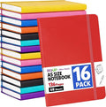 16 Pack Lined Journal Notebook for Work, 136 Pages, Medium 5.5" x 8.3" by BGUP