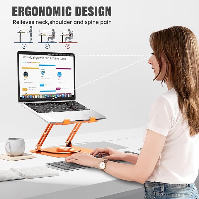 JOYEKY Laptop Stand for Desk, Adjustable Computer Stand - Image 6