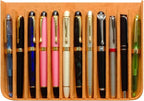 Leather 12 Fountain Pen/Pencil Tray Case Organizer, Fashion Design, Magnetic - Image 7
