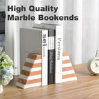 Karibiber Marble Book Ends, Non-Skid Bookends - Image 6