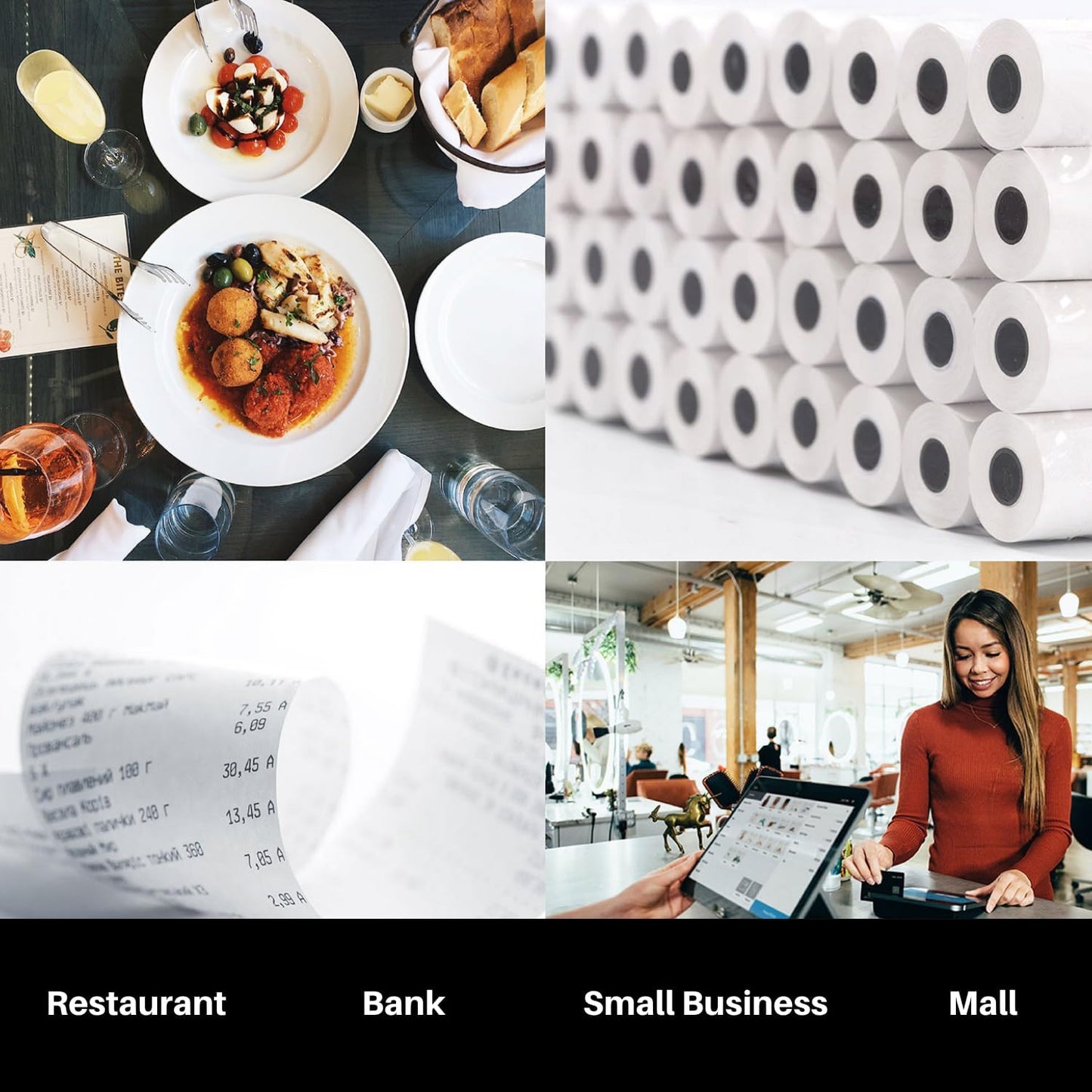 3 1/8” x 119' Thermal Paper Rolls - BPA FREE – MADE IN USA - Receipt paper rolls – Point of Sale Cash Register - Thermal printer paper - Credit Card Paper - for POS systems (1 Case - 30 Rolls)