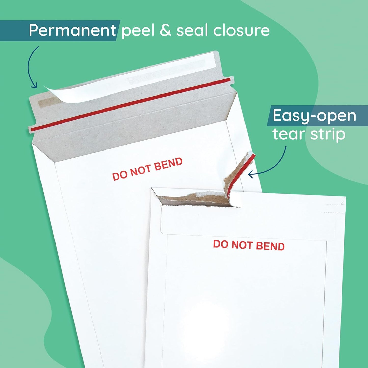 Blue Summit 50 Pack Rigid Mailers 9x12, Cardboard Envelopes, Do Not Bend Envelope, 9.75 x 12 Cardboard Mailer for cards, For Paper Document, Pictures, and Magazine