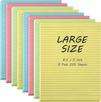 Crtiin 8 Pads Large Sticky Notes 8.5x11 Inch Lined Jumbo Sticky Notes by Crtiin