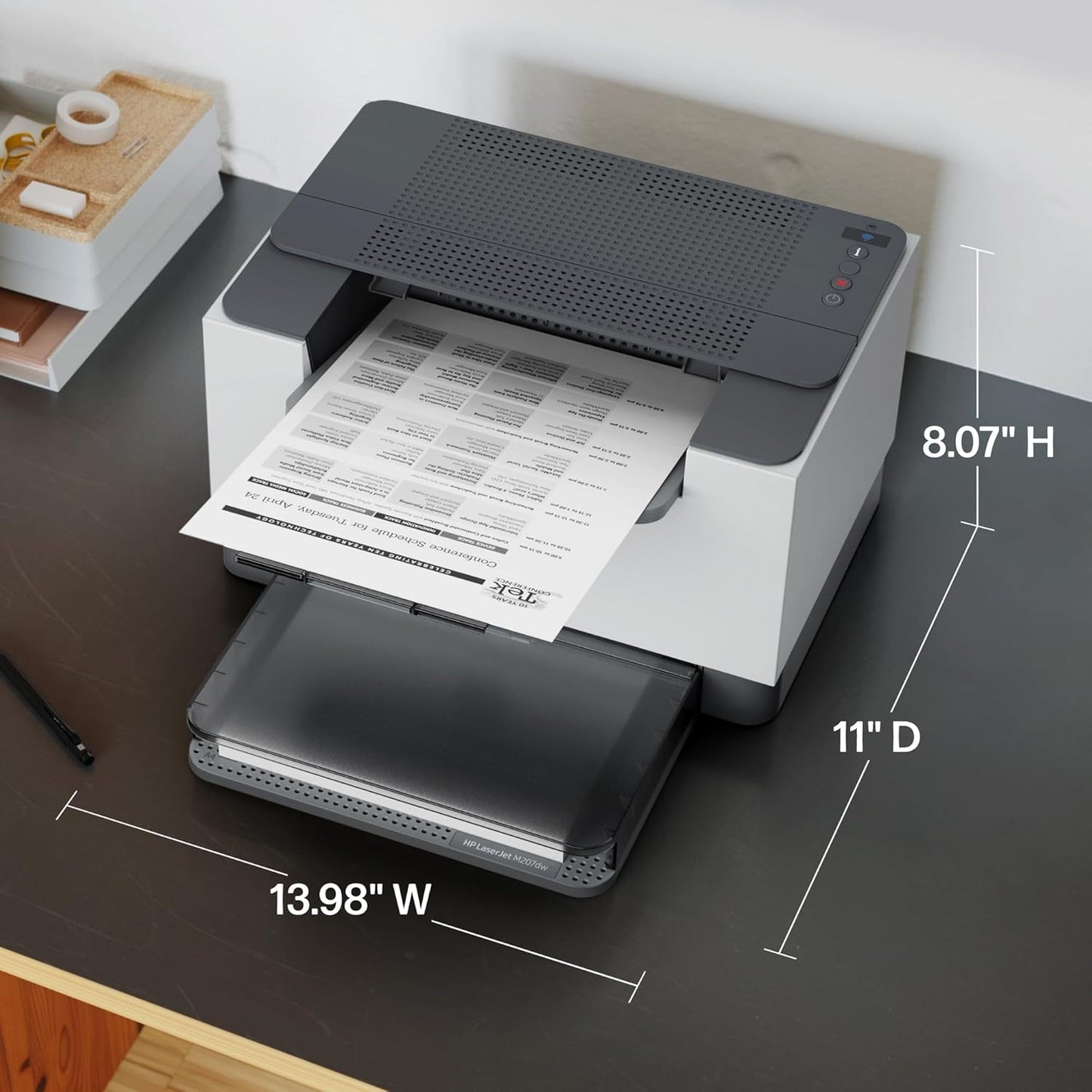 HP Laserjet M207dw Laser Wireless Printer, Black and White, Duplex, Best for Office