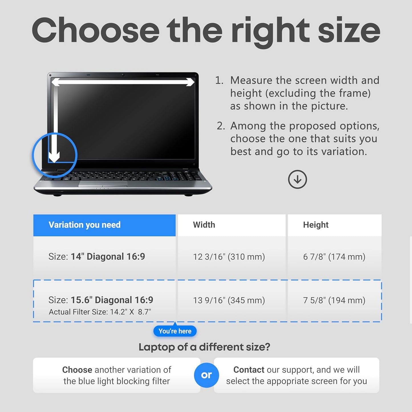 VINTEZ Blue Light Screen Protector for 15.6 Inch Computer Monitor and Laptop – Anti-UV Blue Light Blocking Film for Desktop PC, Eye Protection Filter, 14.2" x 8.7", 1 Pack