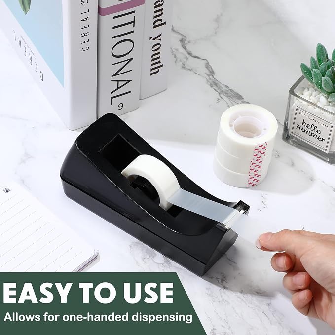Yahenda 10 Pack Black Desktop Tape Dispenser Non Skid Base - Image 5