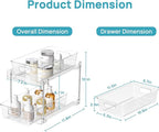 Vtopmart 6 Pack Bathroom Organizer, 2 Tier Clear Under Sink Organizers Vanity - Image 2
