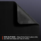 SteelSeries QcK Large Gaming Mousepad — Black — Non-Slip Silicone Rubber Base — - Image 4
