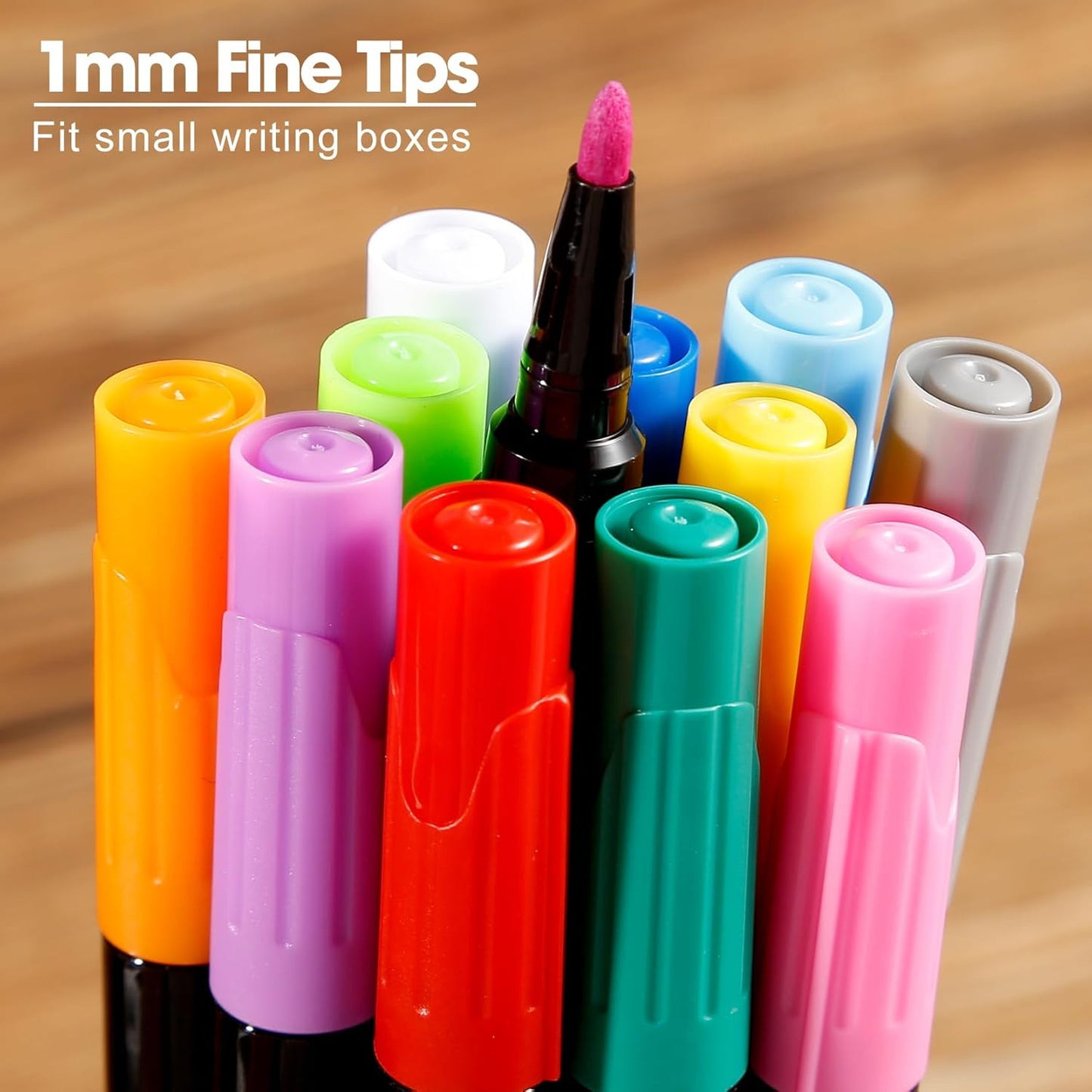 Liquid Chalk Markers for Acrylic Calendar Planning Board Clear Glass Dry Erase Board Whiteboard Window Mirror Christmas Halloween Painting LED Note Board, 14 Pack, 12 Vibrant Colors, 1mm Fine Points