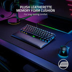 Razer Ergonomic Wrist Rest for Mini Keyboards: Plush Leatherette Memory Foam - Image 2