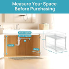 Vtopmart 6 Pack Bathroom Organizer, 2 Tier Clear Under Sink Organizers Vanity - Image 5