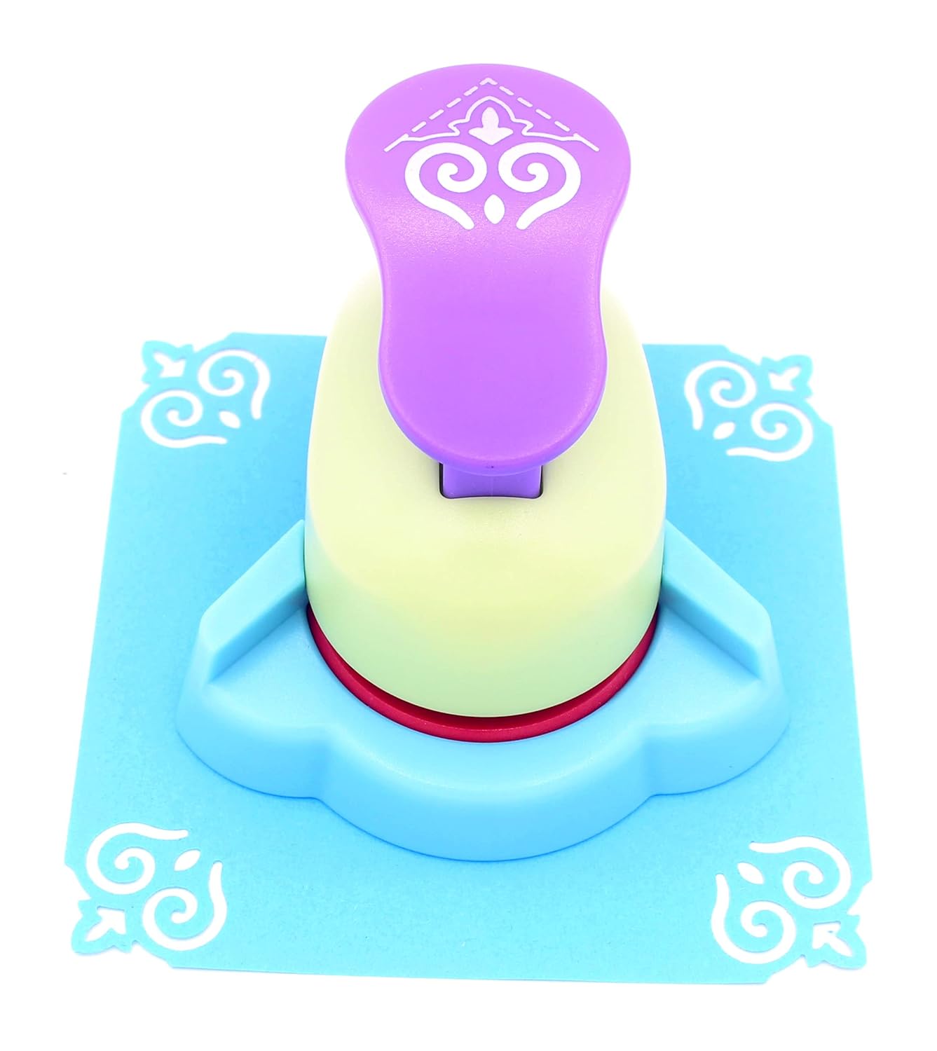 Kucaaa Craft Lever Corner Punch Eambossing Puncher Fancy Corner Punch Hollow Right-Angle Handmade Scrapbooking Embossing Punch (Flame Pattern)