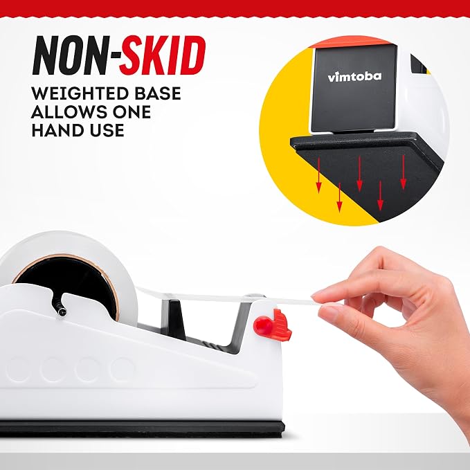 Heavy Duty 2-Inch Desktop Tape Dispenser, Dual Roll, Non-Slip Base - Image 3