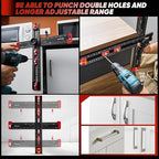 Saker 4-in-1 Drilling Positioning Ruler, Adjustable 13.78in Multifunctional T - Image 3