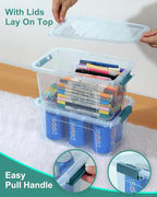 Storage Bins with Lids 6 Pack Clear Storage Containers, 7 Quart Stackable - Image 5